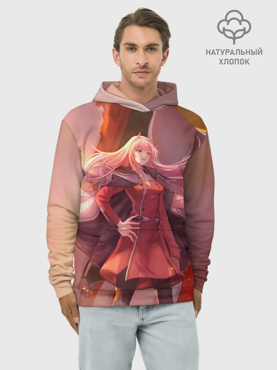Худи мужской база хлопок / Darling In The Franxx art