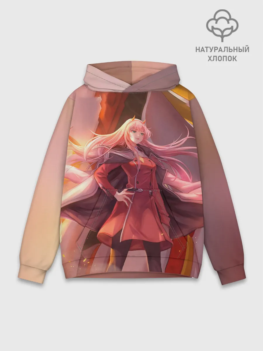 Худи мужской база хлопок / Darling In The Franxx art