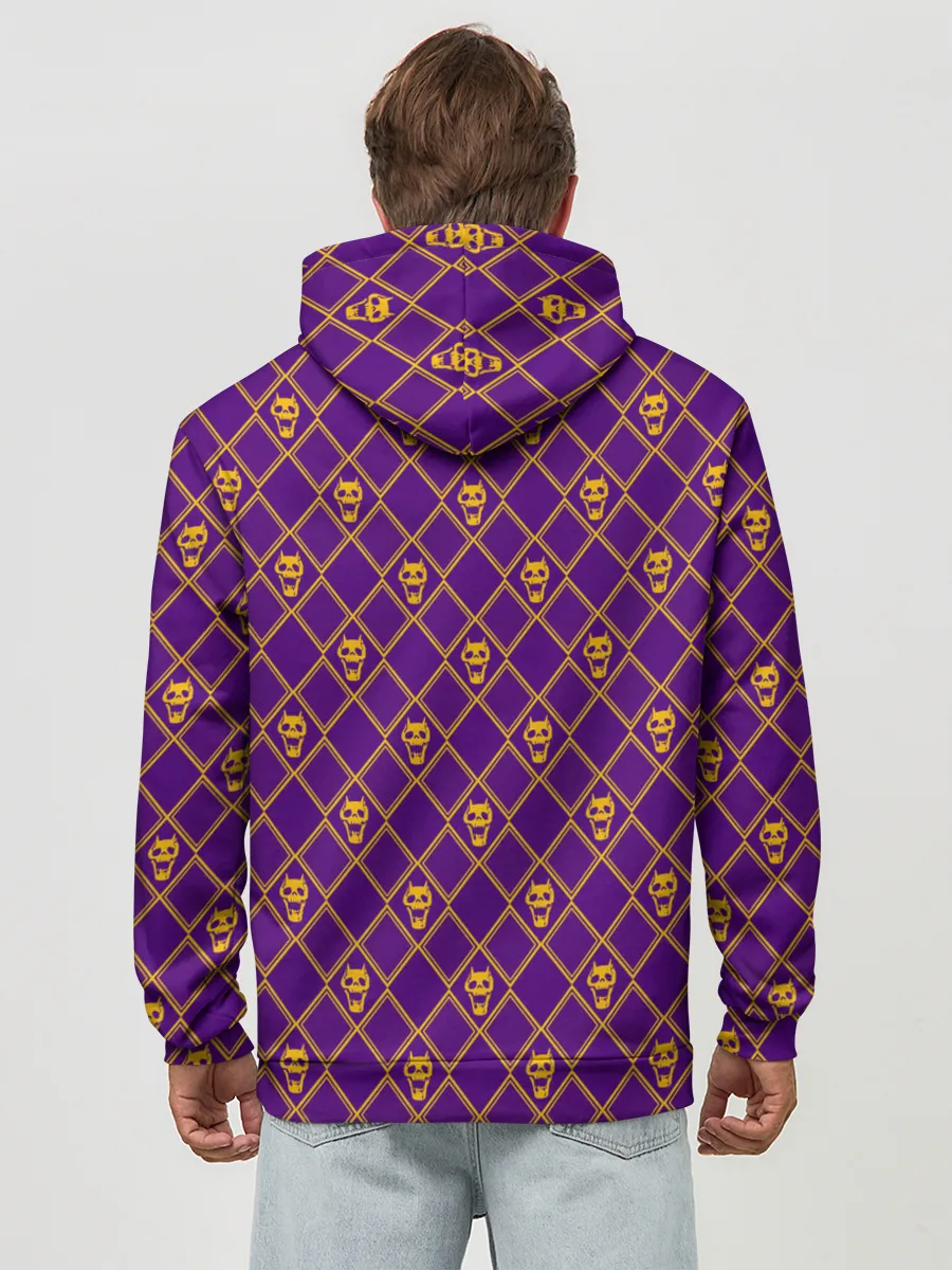 Худи мужской база хлопок / KILLER QUEEN розовый паттерн