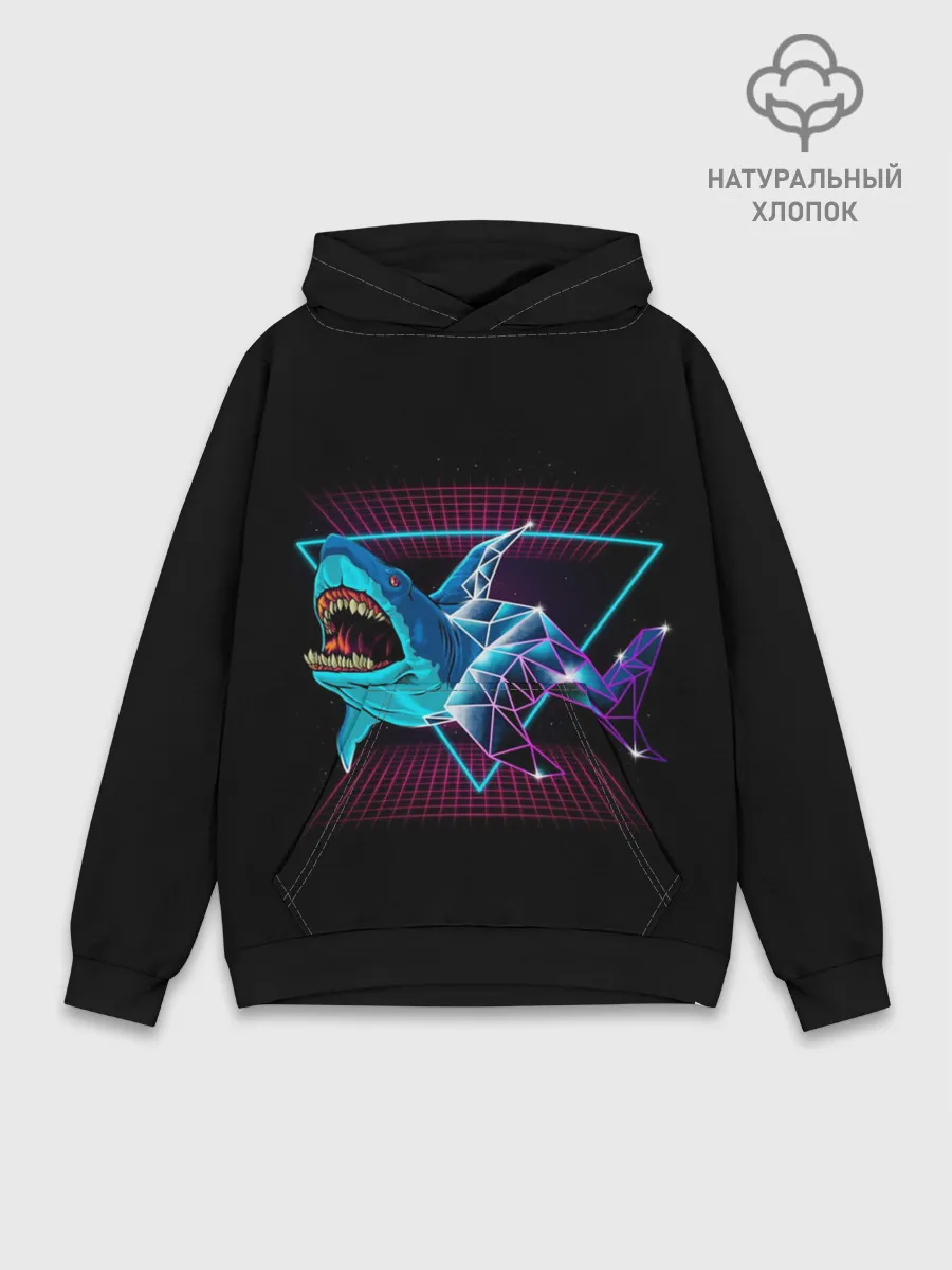 Худи мужской база хлопок / Shark