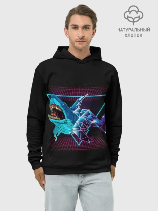 Худи мужской база хлопок / Shark