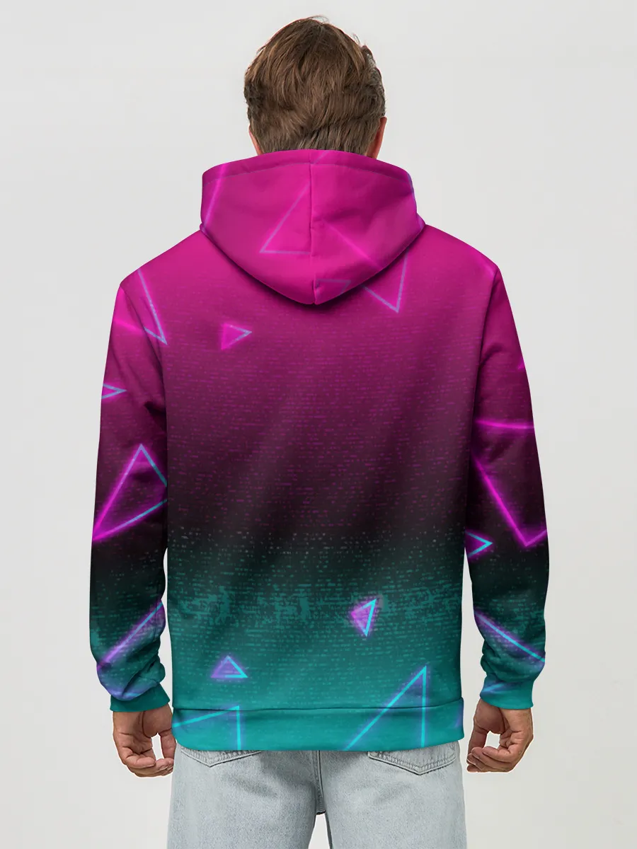 Худи мужской база хлопок / НЕОНОВЫЙ ЧУЖОЙ