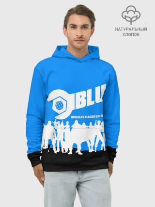 Худи мужской база хлопок / TEAM FORTRESS 2 BLUE TEAM