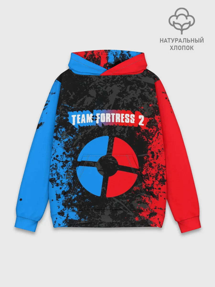 Худи мужской база хлопок / TEAM FORTRESS 2 RED VS BLUE