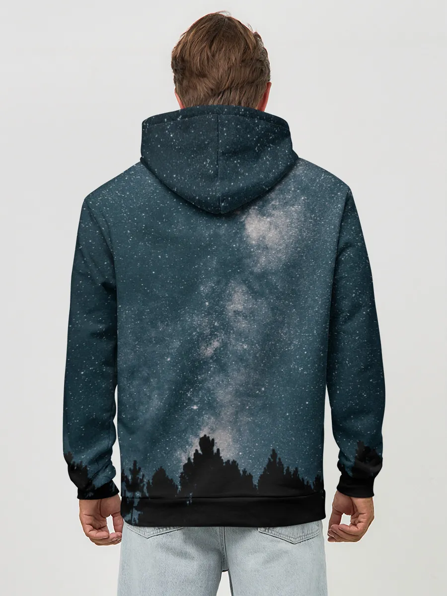 Худи мужской база хлопок / Идущий к реке