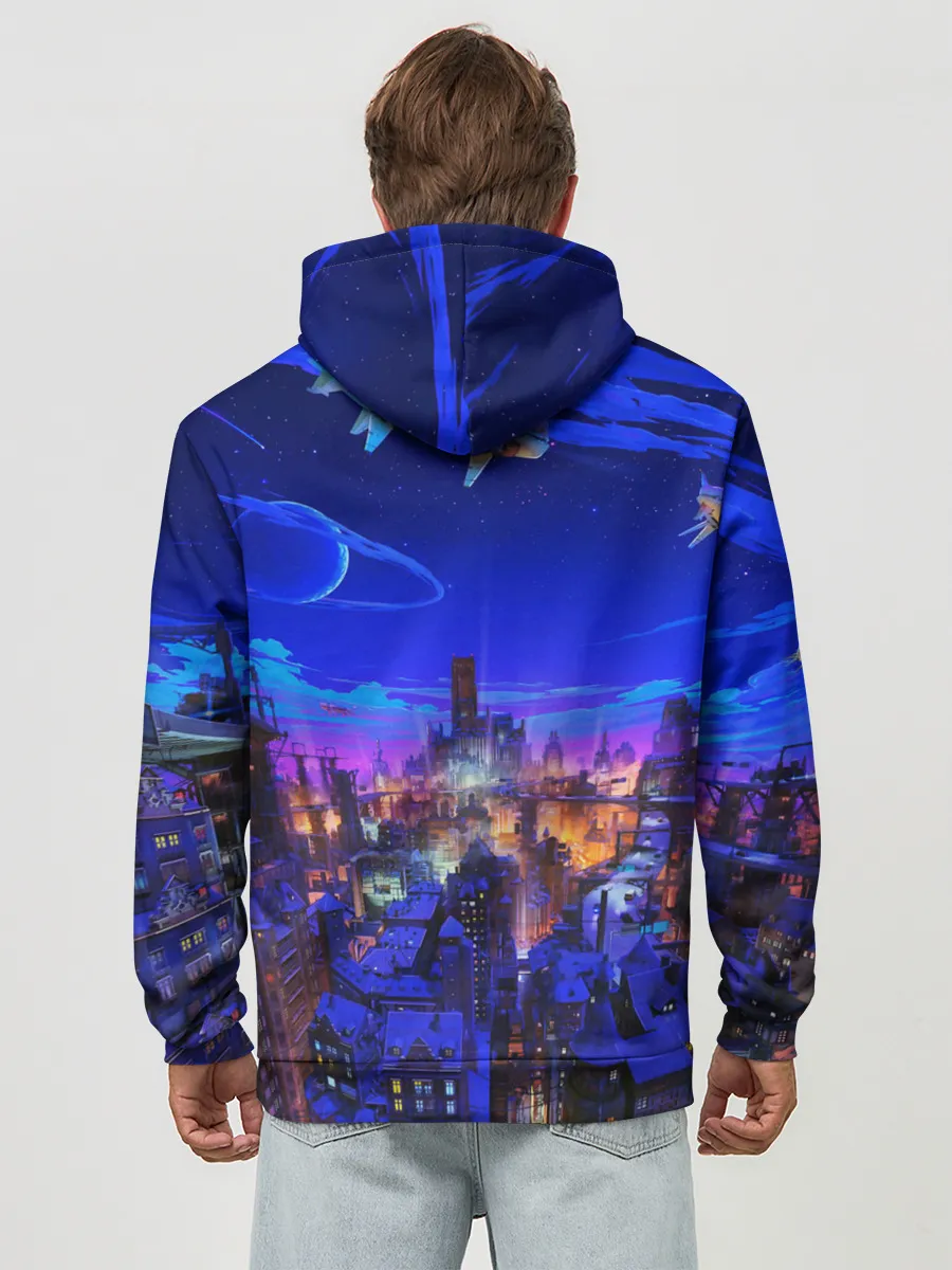 Худи мужской база хлопок / Сказочный город