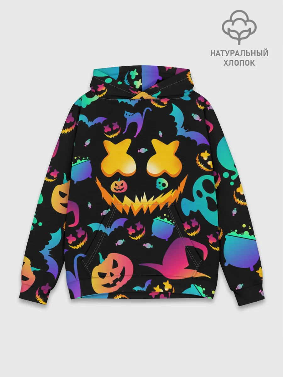 Худи мужской база хлопок / MARSHMELLO HALLOWEEN