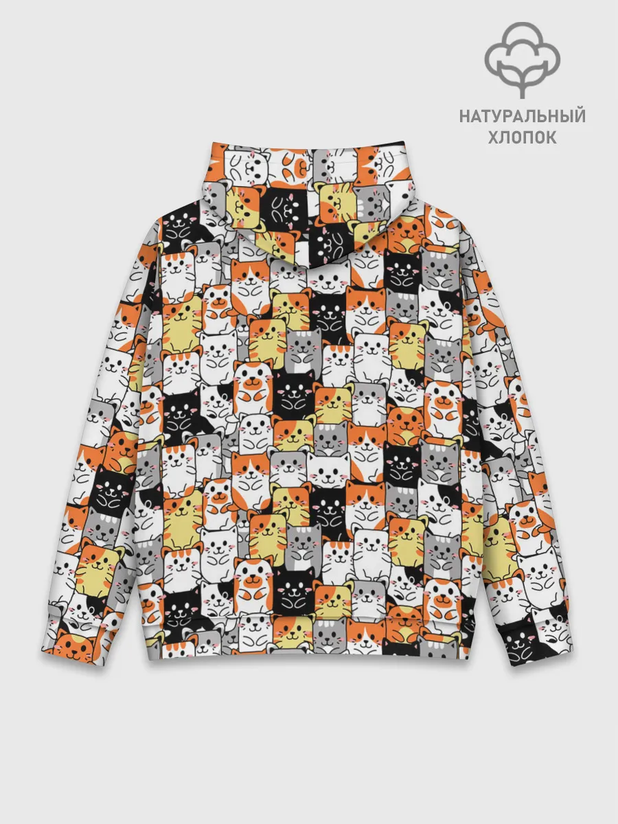 Худи мужской база хлопок / Котики
