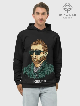 Худи мужской база хлопок / Ван Гог