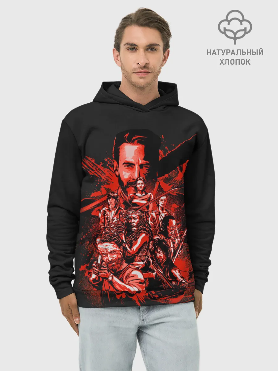 Худи мужской база хлопок / The Walking Dead
