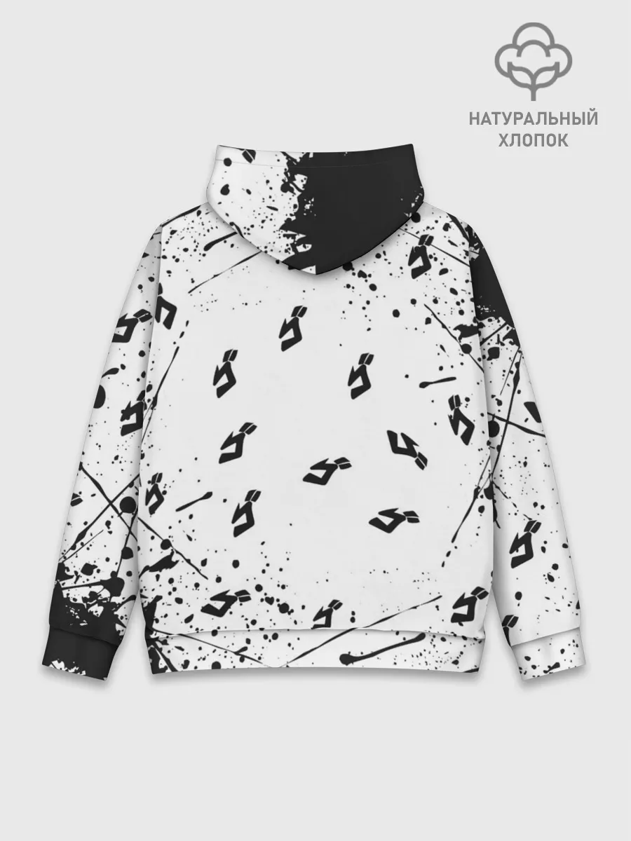 Худи мужской база хлопок / KILLER QUEEN черные брызги