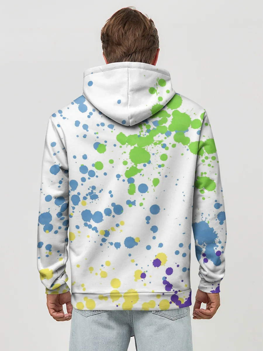 Худи мужской база хлопок / Jojo зеленые пятна