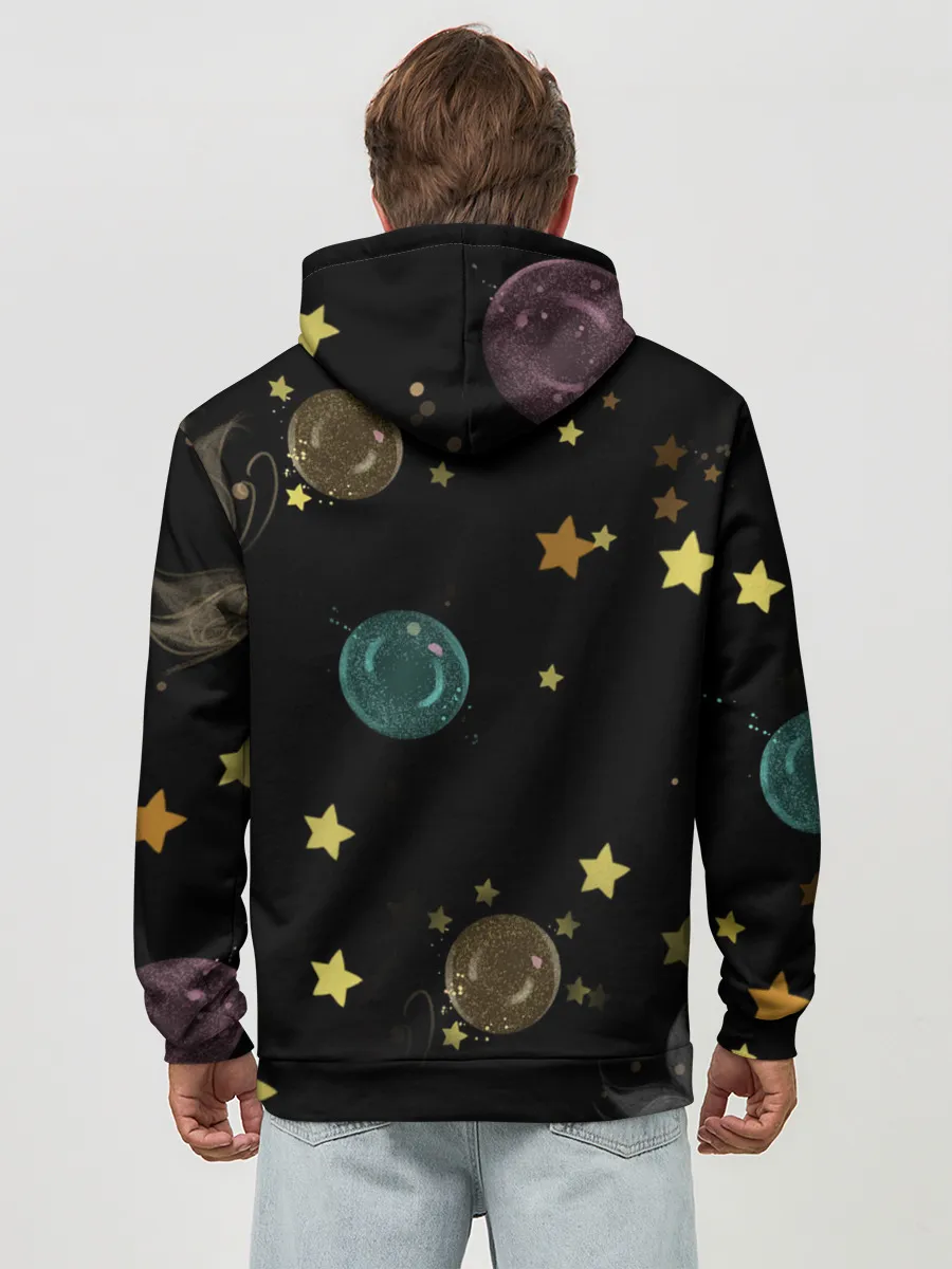 Худи мужской база хлопок / Эльфийка и звезды