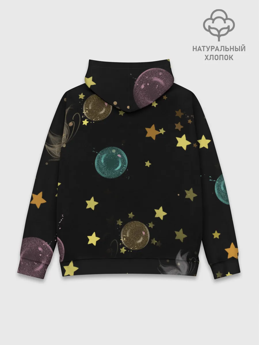 Худи мужской база хлопок / Эльфийка и звезды