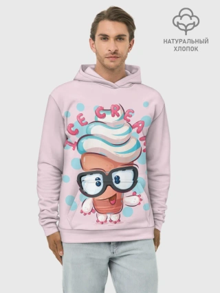 Худи мужской база хлопок / ICE CREAM