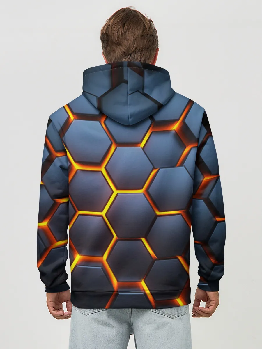 Худи мужской база хлопок / 3D БРОНЬ