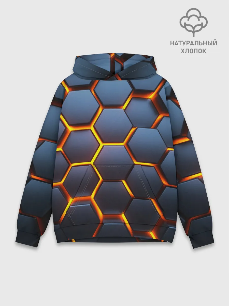 Худи мужской база хлопок / 3D БРОНЬ