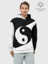 Худи мужской база хлопок / Инь - янь