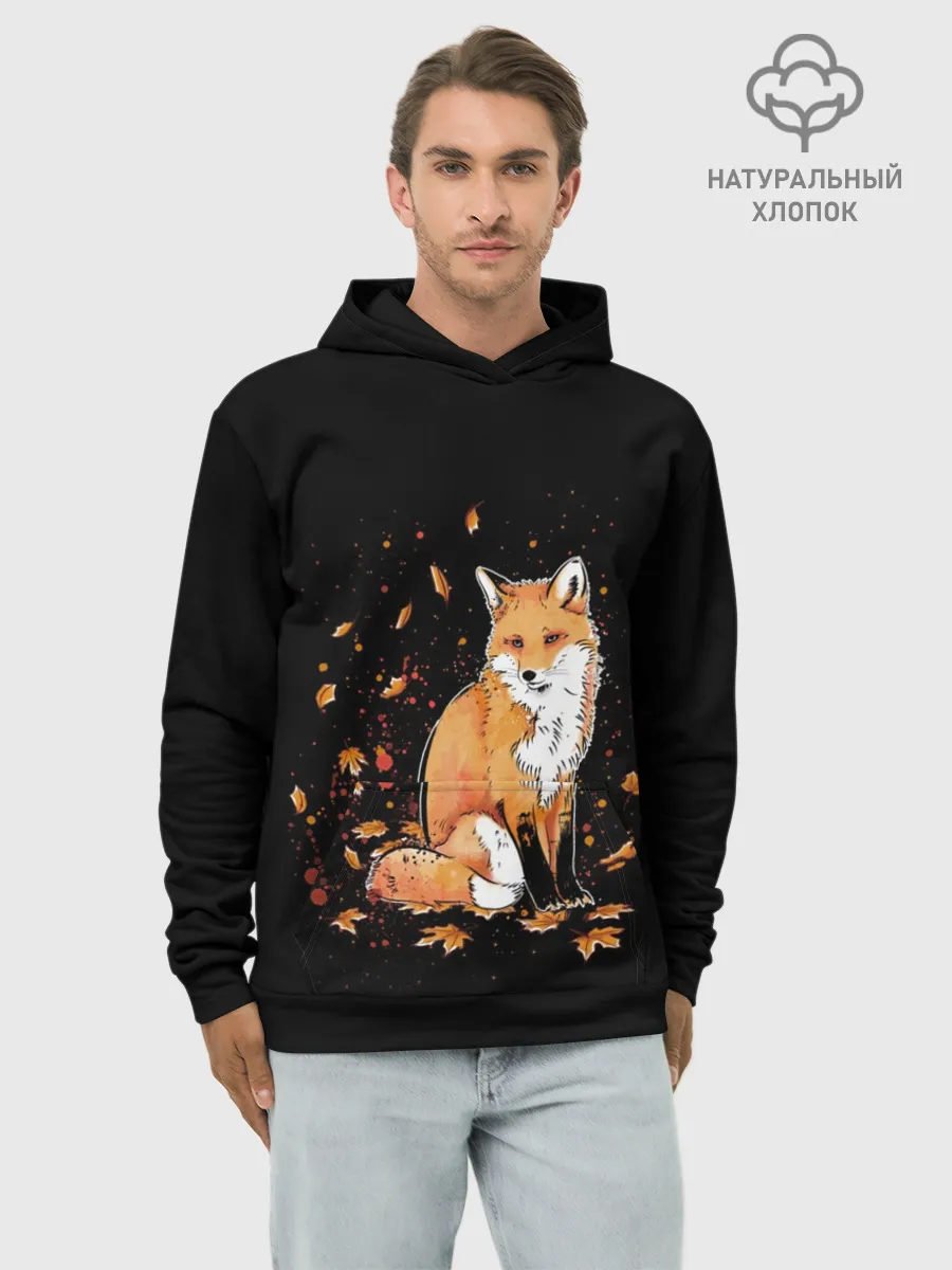 Худи мужской база хлопок / FOX