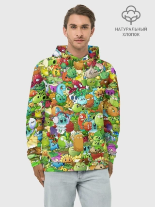 Худи мужской база хлопок / PLANTS VS ZOMBIES