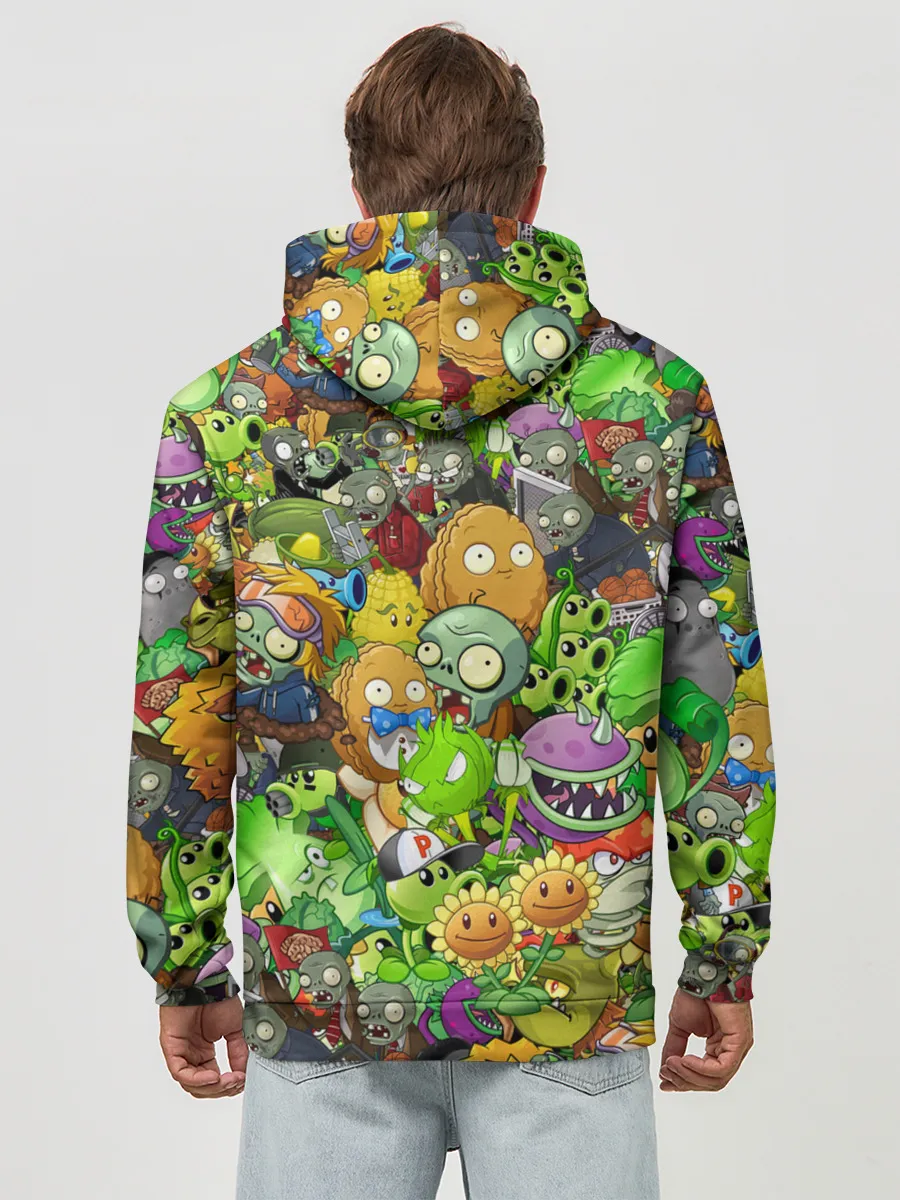 Худи мужской база хлопок / PLANTS VS ZOMBIES