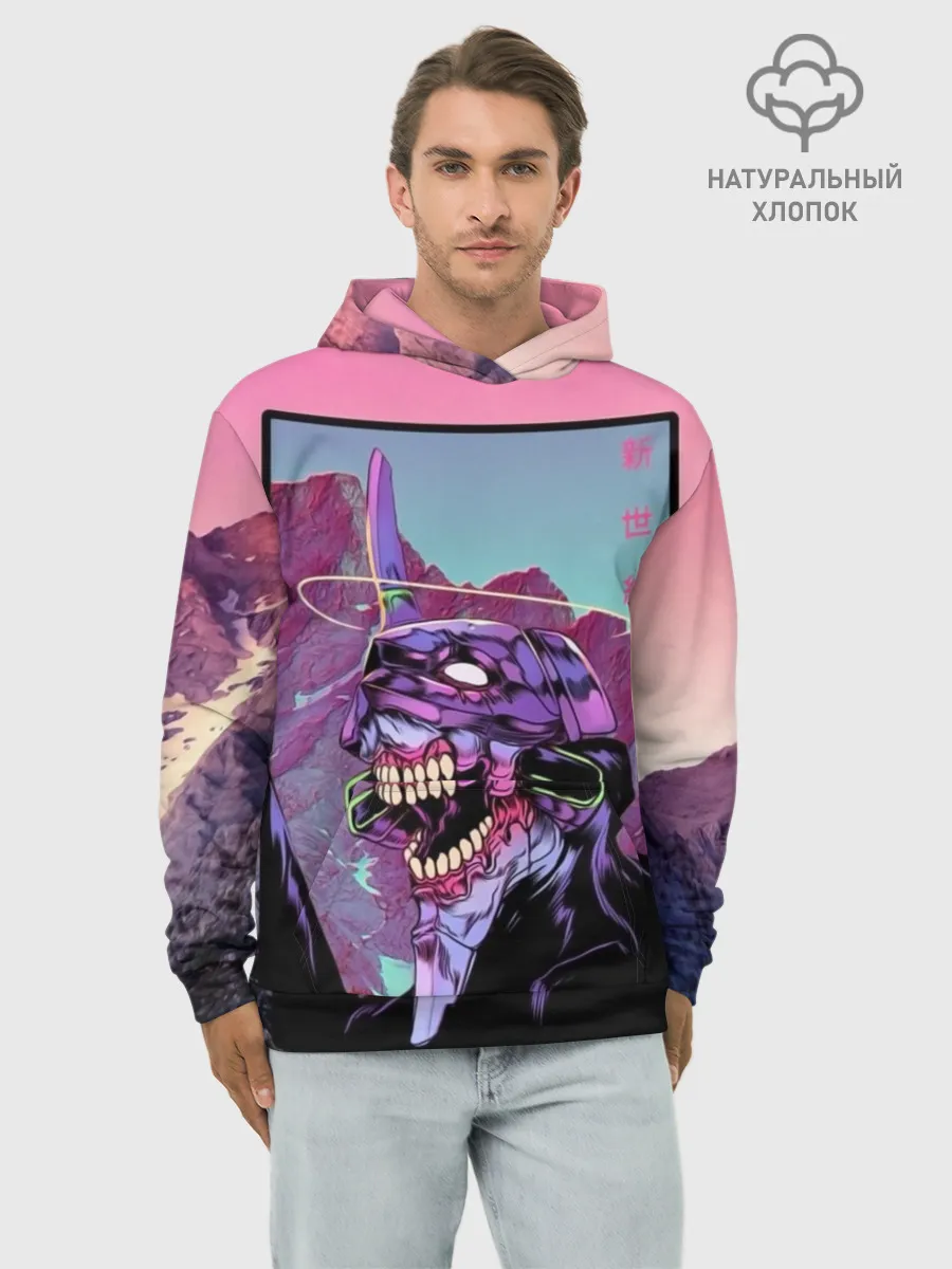 Худи мужской база хлопок / Evangelion2