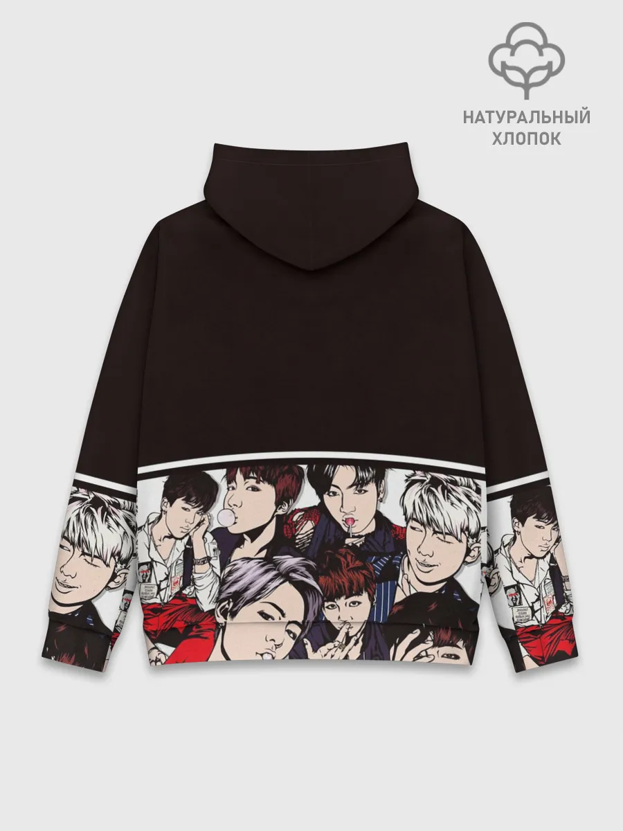 Худи мужской база хлопок / BTS