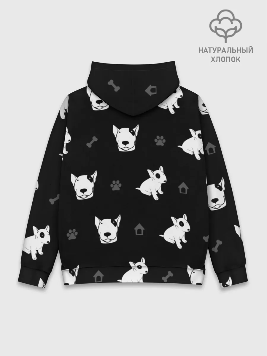 Худи мужской база хлопок / Английский бультерьер