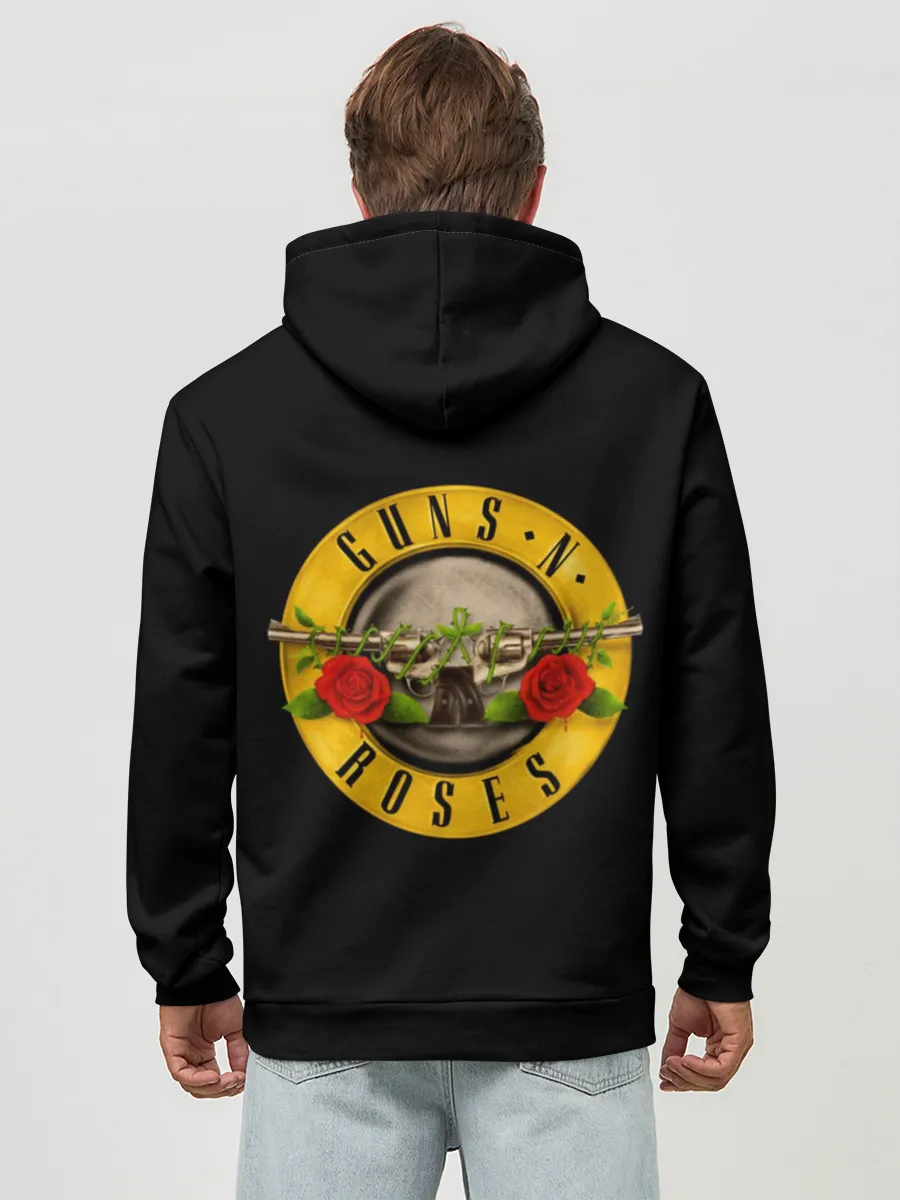 Худи мужской база хлопок / Guns n roses + Спина