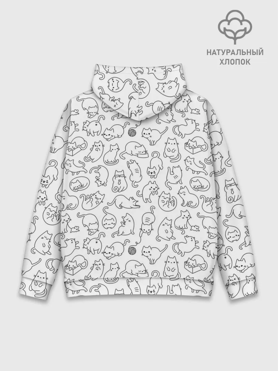 Худи мужской база хлопок / Такие Разные Котейки