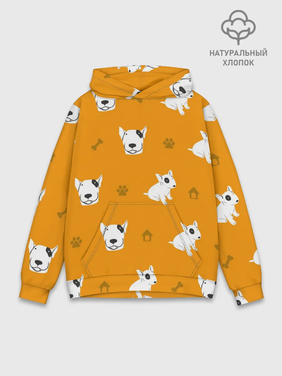 Худи мужской база хлопок / Английский бультерьер