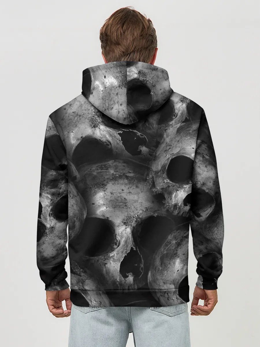 Худи мужской база хлопок / Черепа