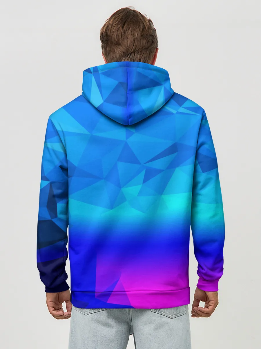 Худи мужской база хлопок / ABSTRACT NEON