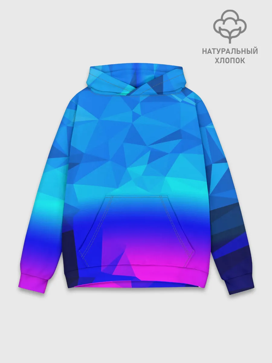 Худи мужской база хлопок / ABSTRACT NEON