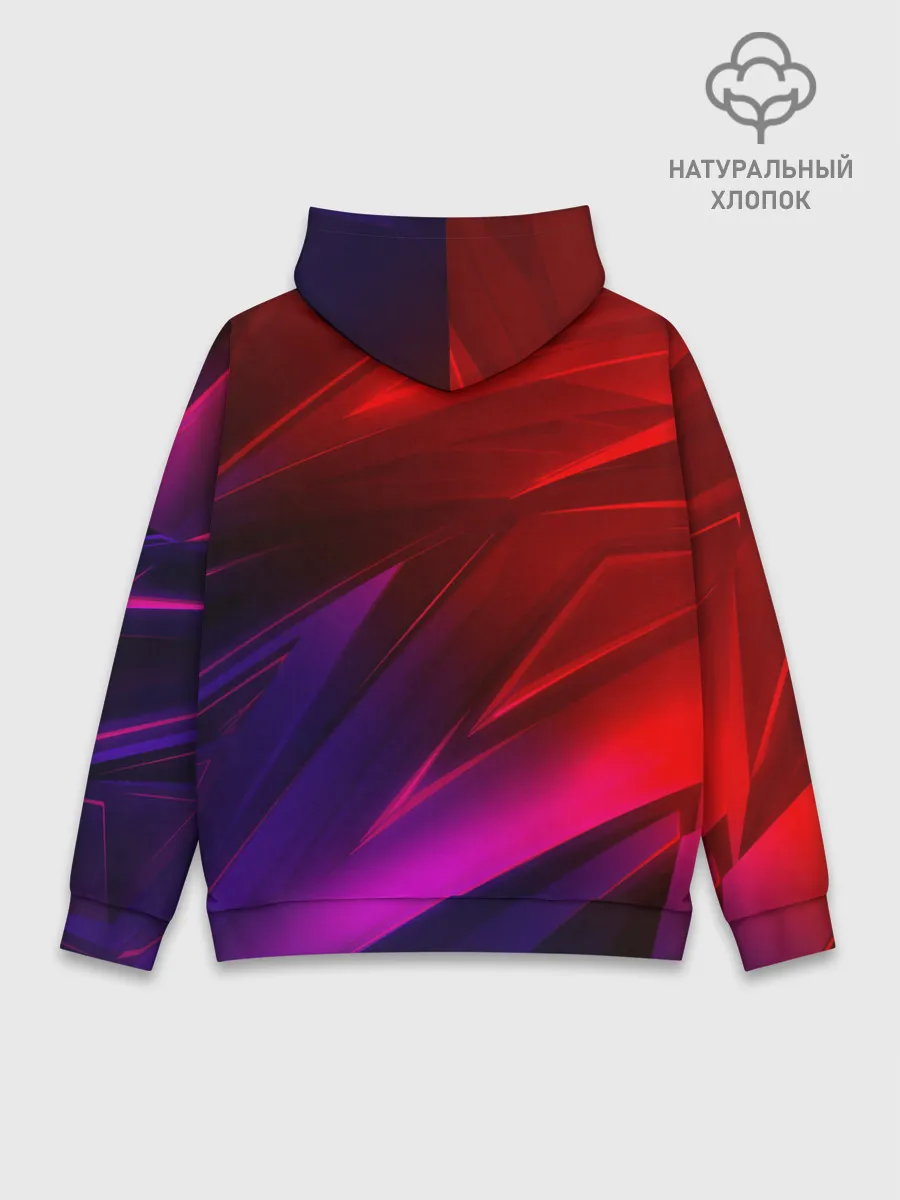 Худи мужской база хлопок / NEON GEOMETRY STRIPES