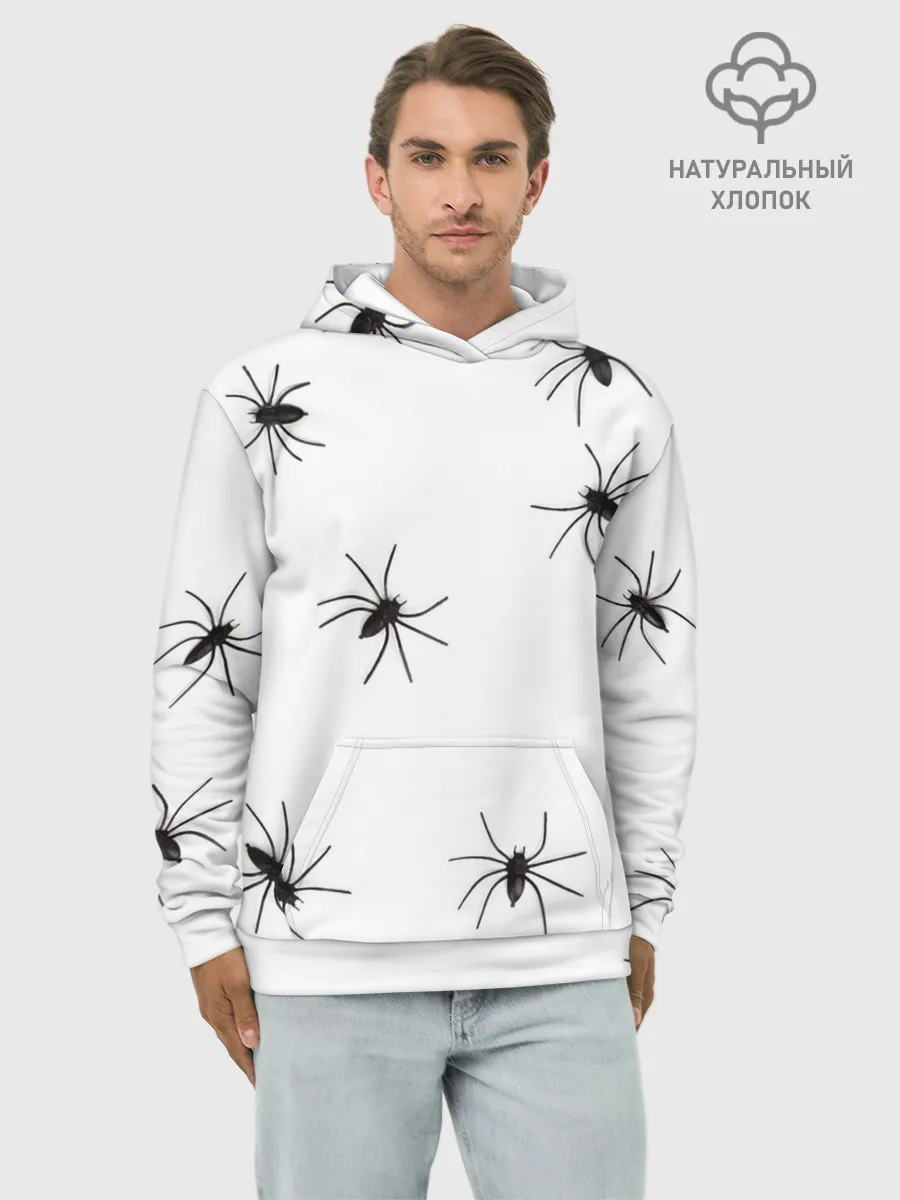 Худи мужской база хлопок / Пауки