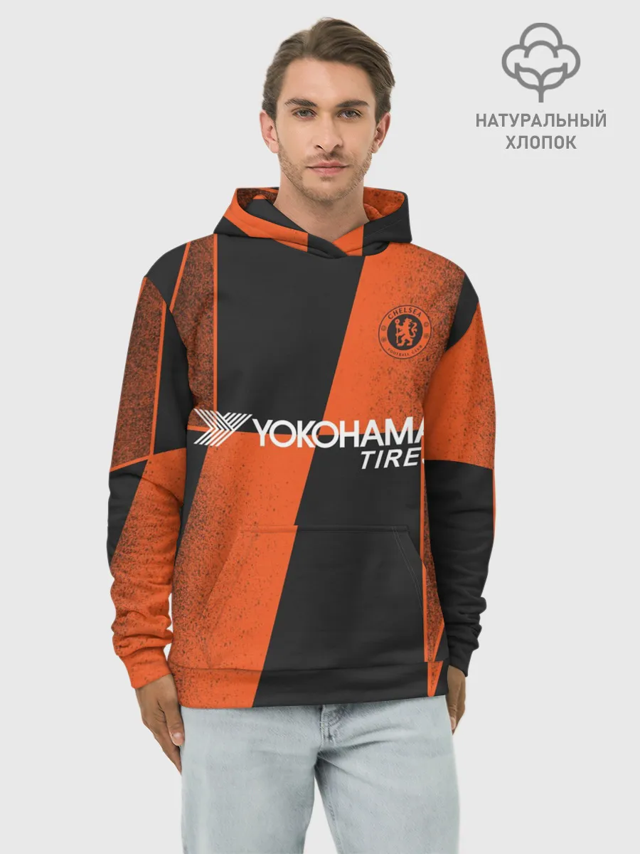Худи мужской база хлопок / Chelsea Prematch home
