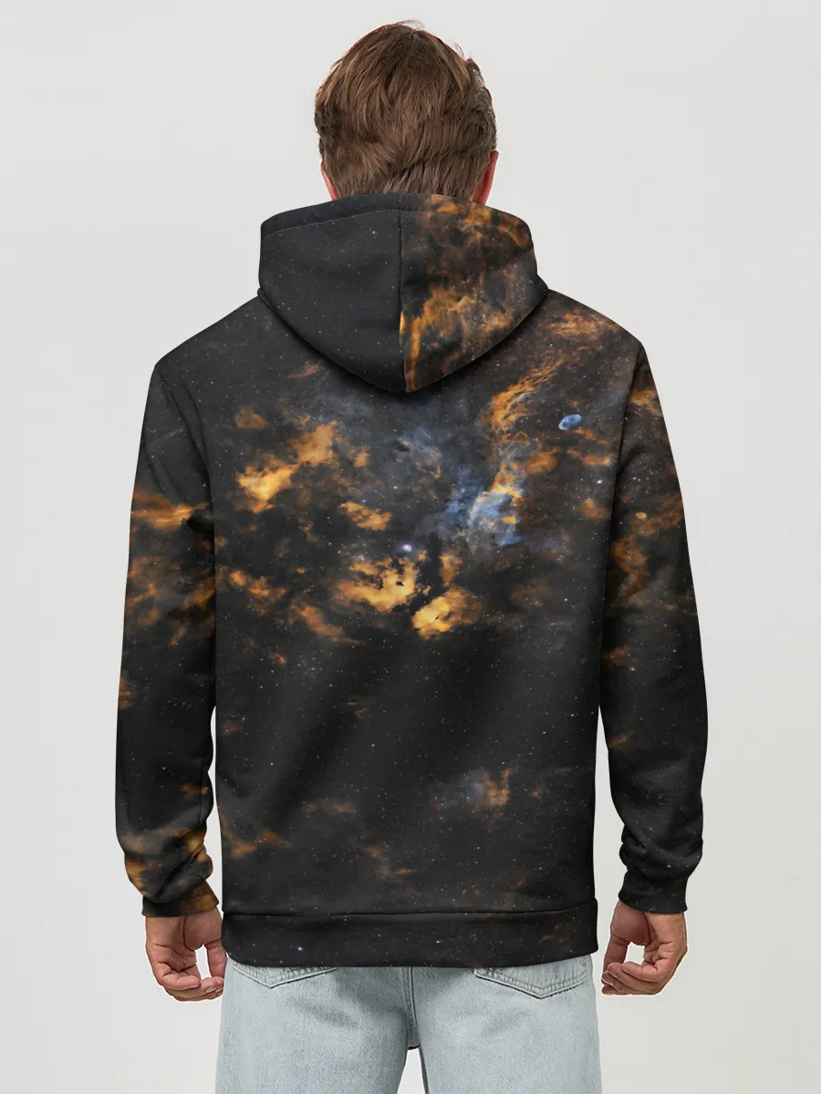Худи мужской база хлопок / Космическое небо