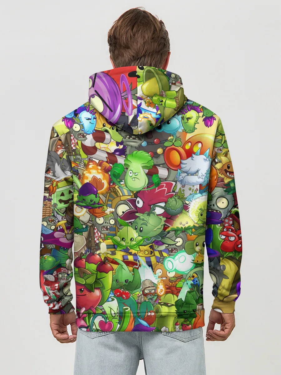 Худи мужской база хлопок / Plants vs Zombies