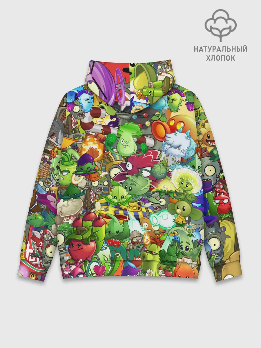 Худи мужской база хлопок / Plants vs Zombies