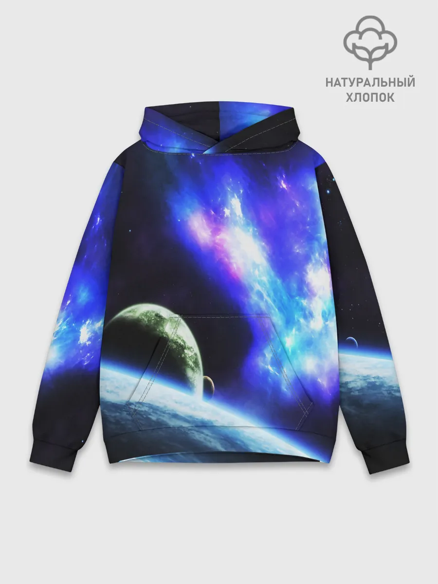 Худи мужской база хлопок / ЗЕМЛЯ