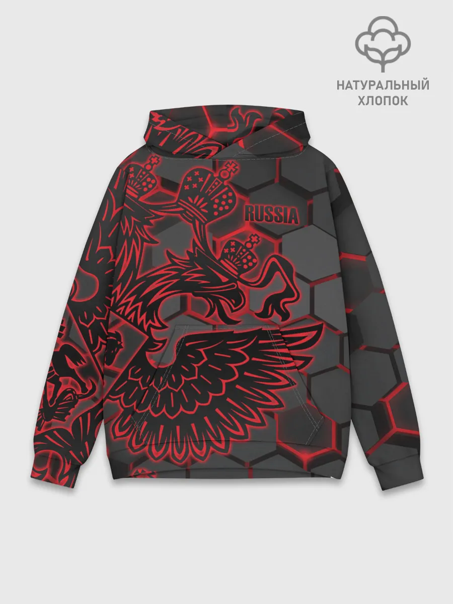 Худи мужской база хлопок / RUSSIA Lifestyle