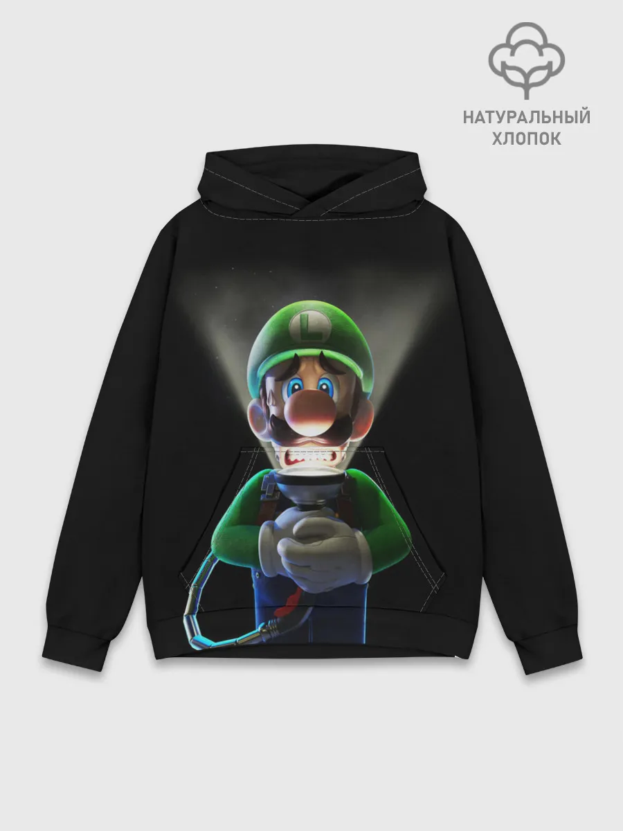 Худи мужской база хлопок / Luigis Mansion