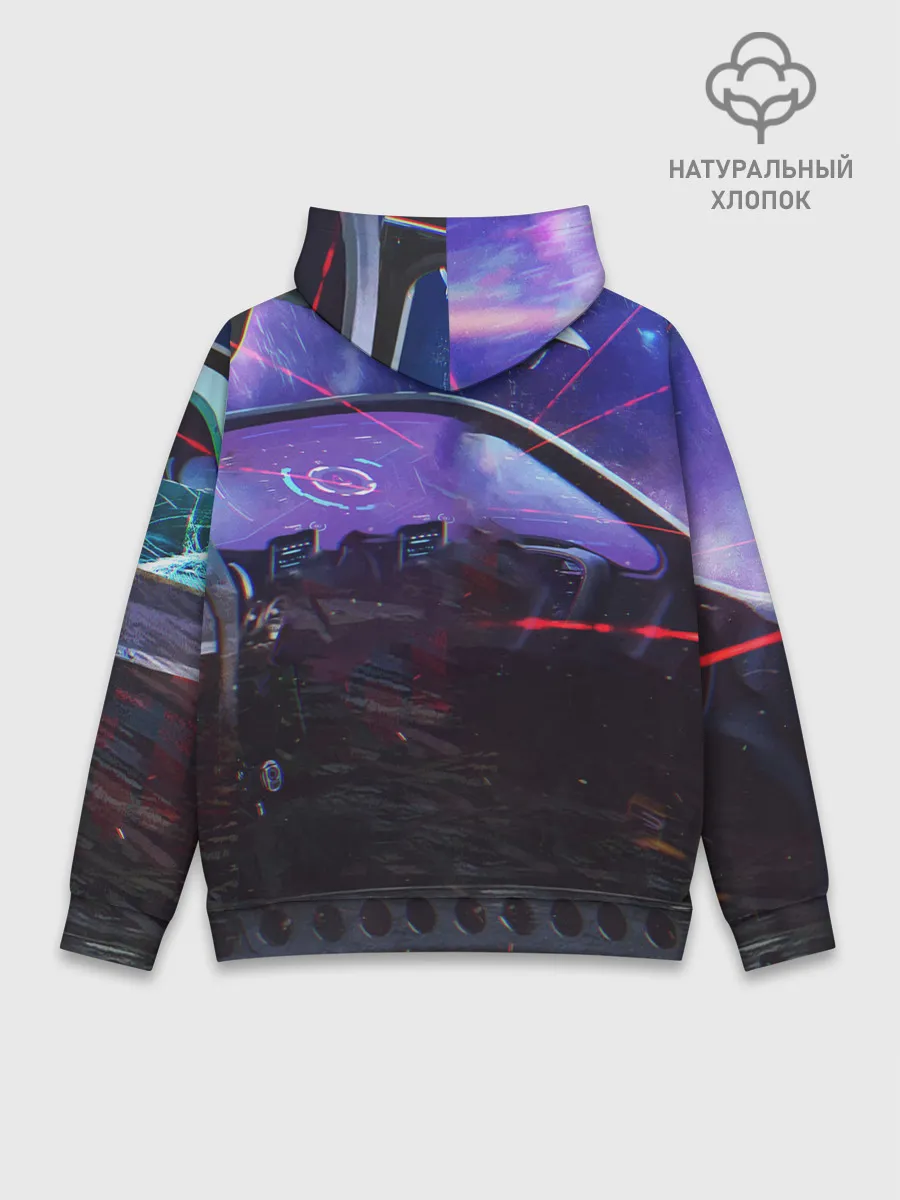 Худи мужской база хлопок / CYBERPUNK 2077 - КИАНУ