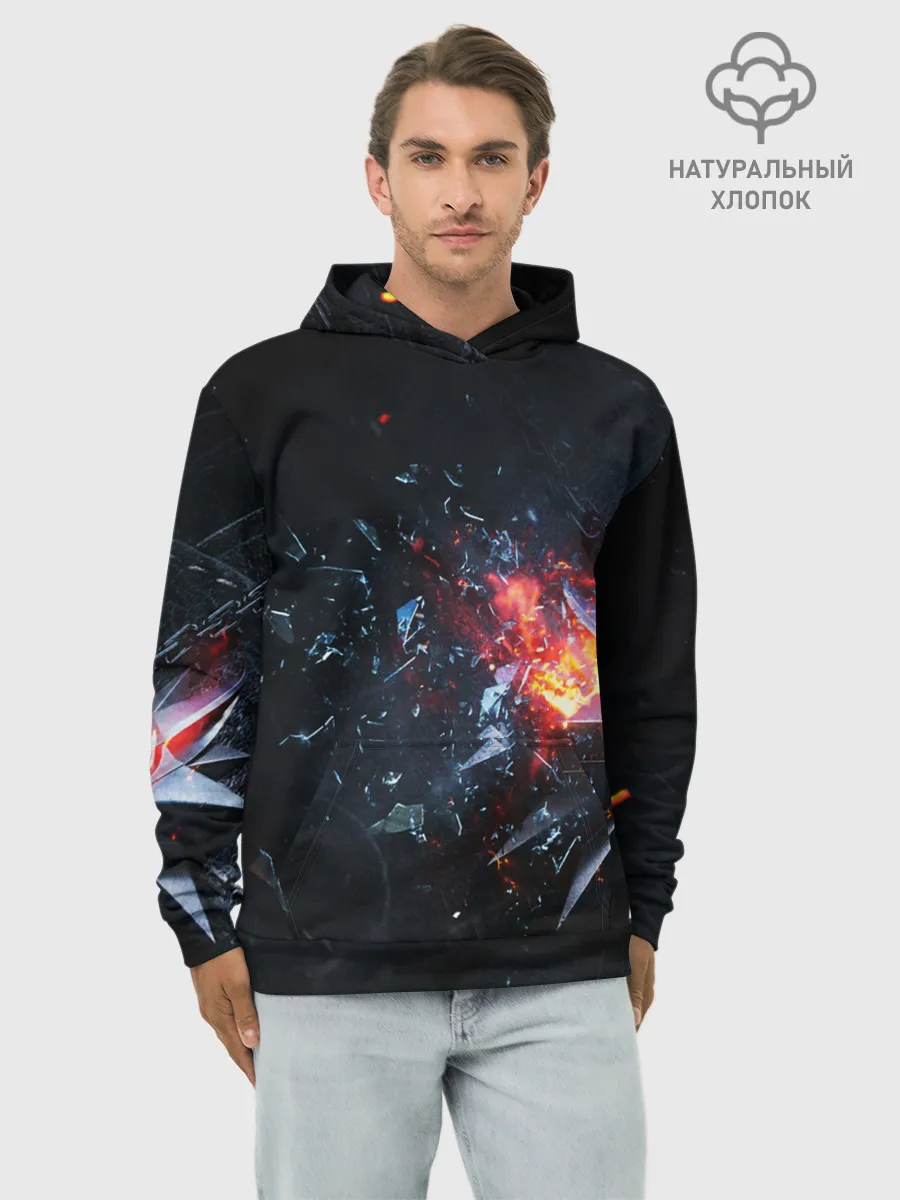 Худи мужской база хлопок / МЕДАЛЬОН ВЕДЬМАКА