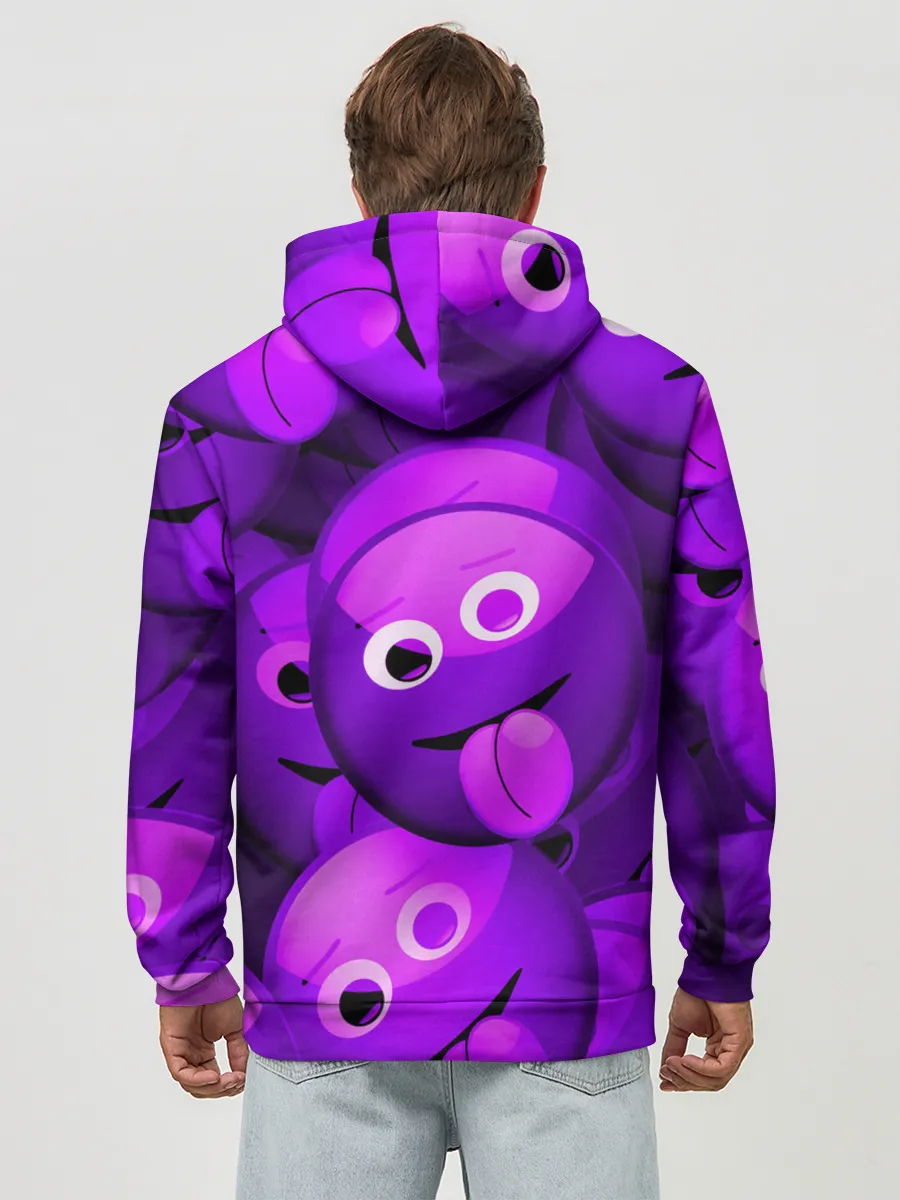 Худи мужской база хлопок / НЕОНОВЫЕ СМАЙЛЫ