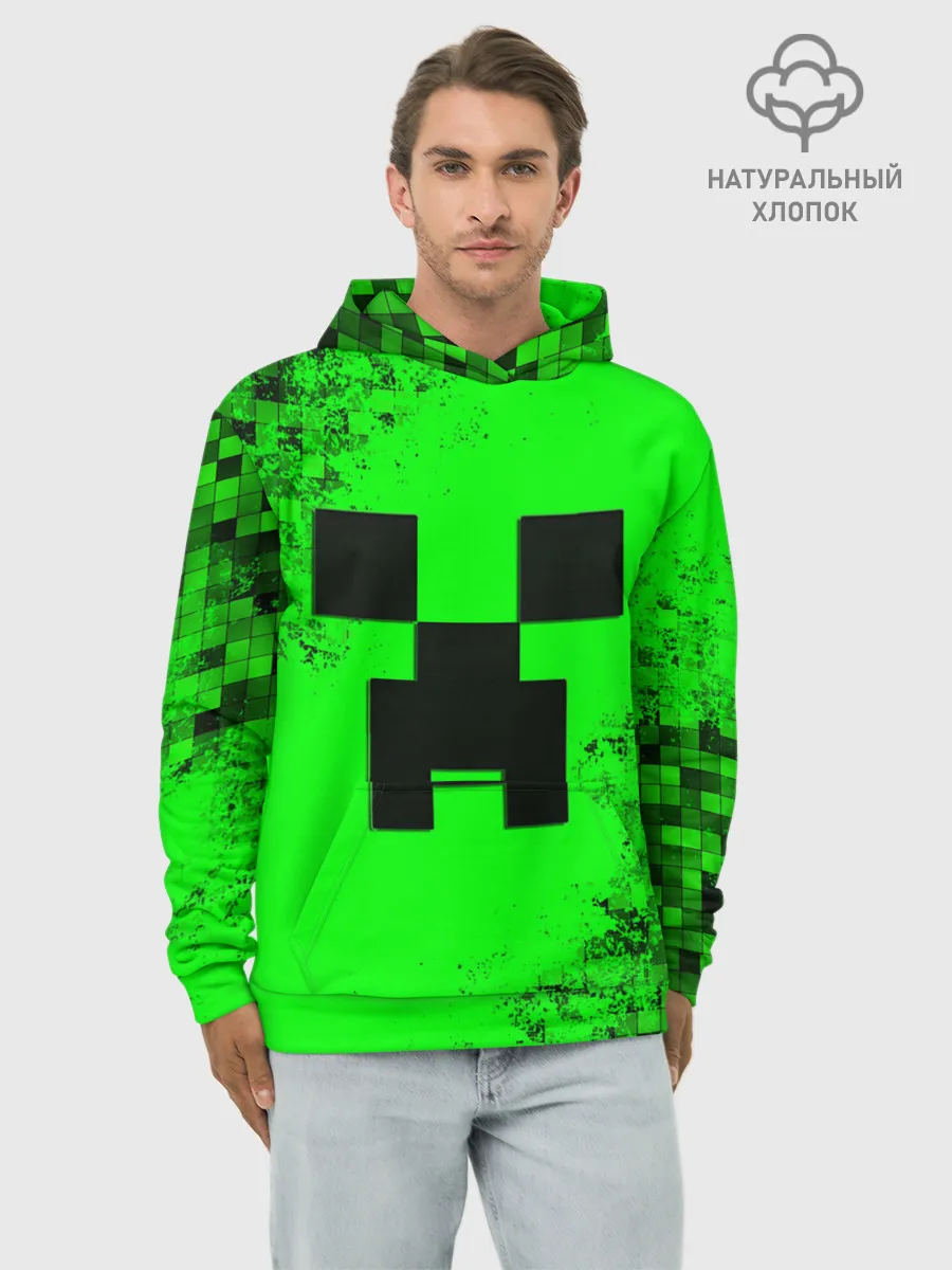 Худи мужской база хлопок / MINECRAFT