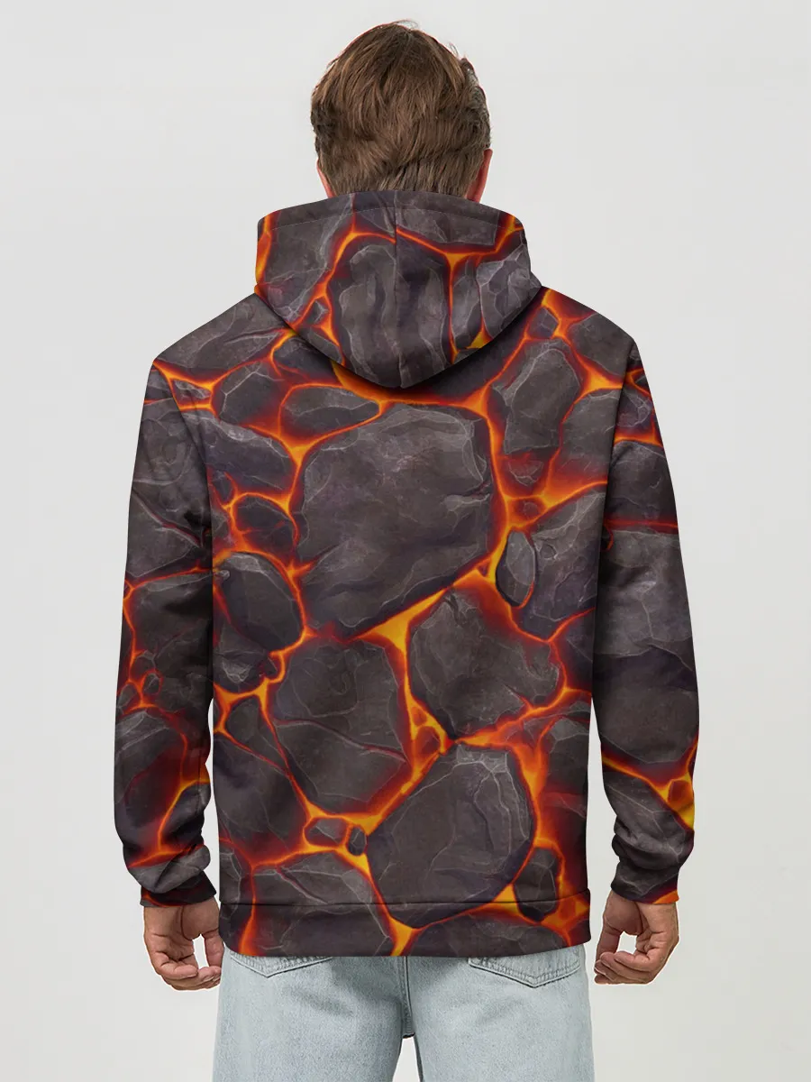 Худи мужской база хлопок / Лава