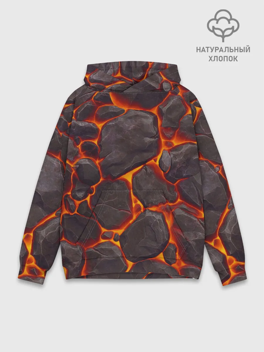 Худи мужской база хлопок / Лава