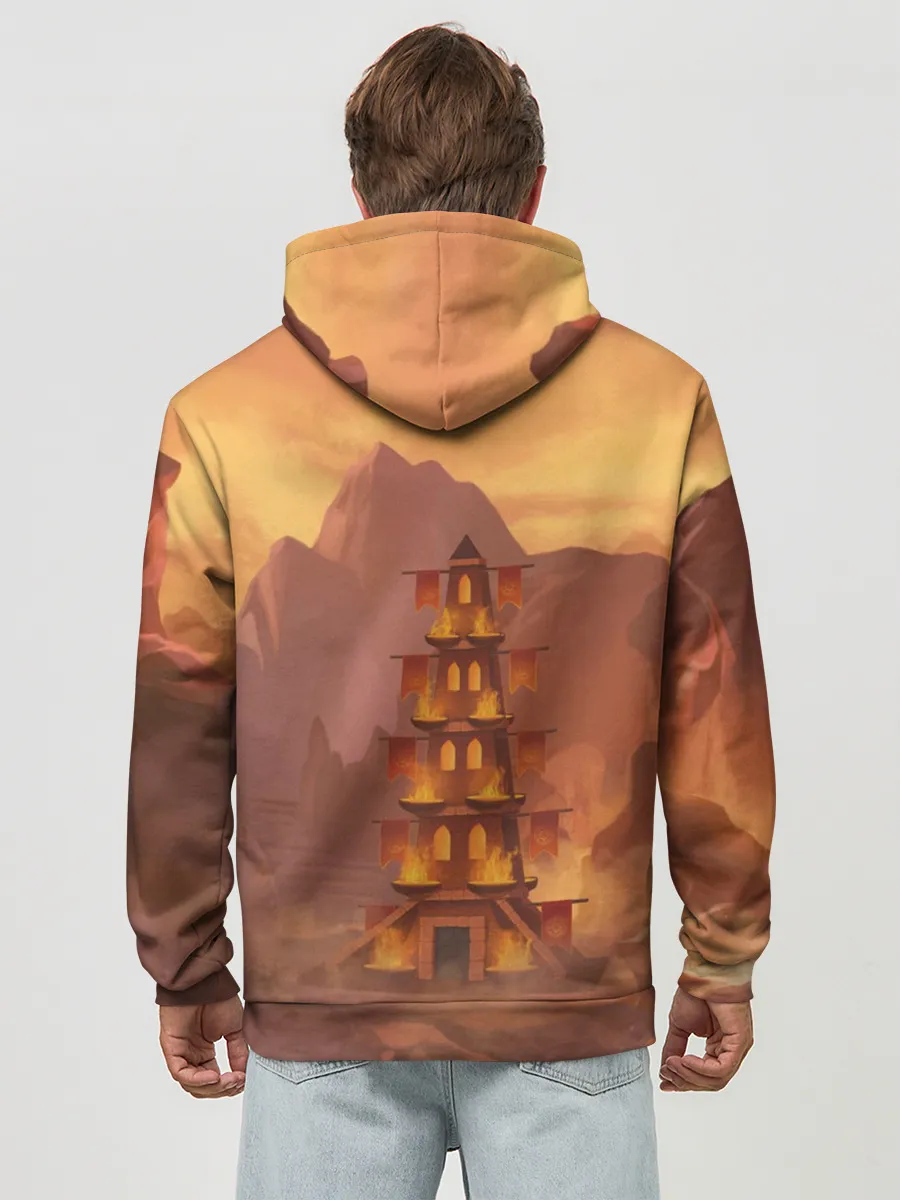 Худи мужской база хлопок / Сэр Троглодит - Демон, инферно